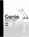 Thumbnail GENIE S-80 S-85 S80 Operators Manual Maintenance Information Thumbnail GENIE S-80 S-85 S80 Operators Manual Maintenance Information