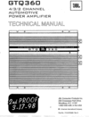 Thumbnail JBL GTQ360 4 3 2 CHANNEL CAR AMP AMPLIFIER TECHNICAL MANUAL Thumbnail JBL GTQ360 4 3 2 CHANNEL CAR AMP AMPLIFIER TECHNICAL MANUAL