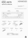 Thumbnail KENWOOD KDC-X679 SERVICE MANUAL Thumbnail KENWOOD KDC-X679 SERVICE MANUAL