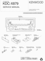 Thumbnail KENWOOD CD RECEIVER KDC-X879 SERVICE MANUAL Thumbnail KENWOOD CD RECEIVER KDC-X879 SERVICE MANUAL