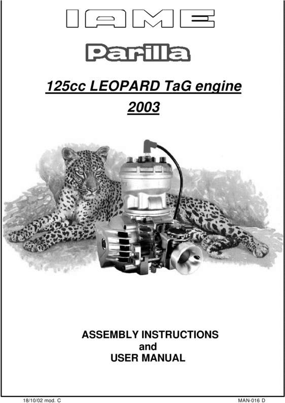 Product picture IAME PARILLA 125cc 125 LEOPARD TAG ENGINE 2003