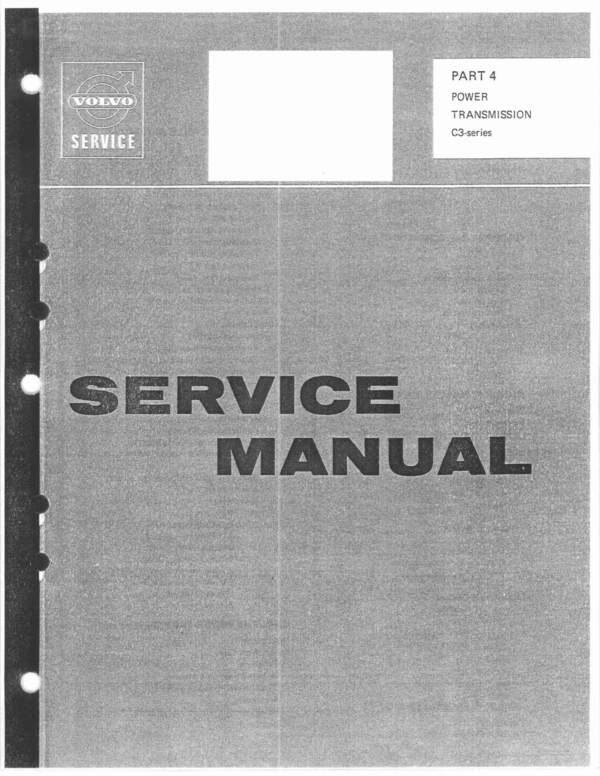 Product picture volvo c3 power transmission gearbox service manual - CLASSIS
